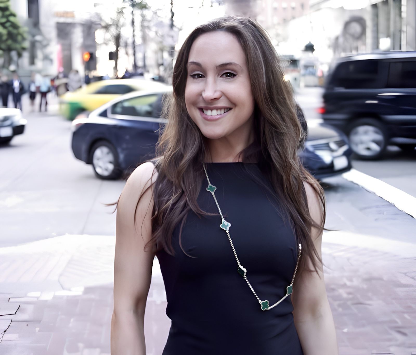 Kate Killeen in downtown San Francisco, 2012, during her corporate advisory career before becoming a Naples interior designer